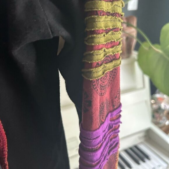 Ark Imports Bohemian Patchwork Bomber Jacket Small - Picture 9 of 16